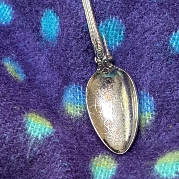 SPOON BROOCH VINTAGE SALT SPOON Silver Plated Victorian Replica Pin - Picture 4 of 10